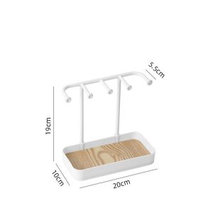 Porte-bijoux transfrontalier, porte-bijoux en plastique blanc, porte-bijoux, bracelet, boucles d'oreilles, clé, petite boîte de rangement. – Image 5