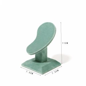 Porte-bijoux transfrontalier, porte-boucles d'oreilles en flanelle verte, bijouterie, vitrine de diffusion en direct, accessoires, présentoir de bijoux – Image 3