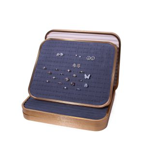 Plateau à bijoux en métal, boucles d'oreilles rectangulaires, bagues, clous, bracelets minces, plateaux de présentation, tableaux de rangement pour présentoirs à bijoux – Image 3