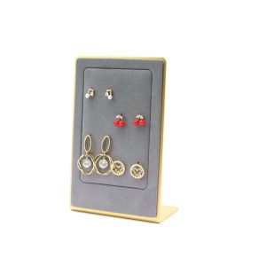 accessoires d'affichage en métal, boucles d'oreilles, étagères, présentoirs, boucles d'oreilles verticales créatives, supports à bijoux en flanelle microfibre – Image 2