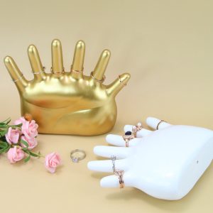 Porte-bijoux, porte-bijoux en résine pour bague de paume, accessoires de présentation de bijoux, ornement décoratif de salle modèle de salon créatif – Image 2