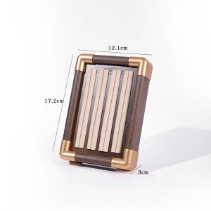Spot transfrontalier rétro présentoir à bagues à bijoux présentoir à bagues en noyer présentoir de stockage présentoir à bijoux canal de prise de vue – Image 6