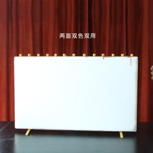 Présentoir à bijoux présentoir à bijoux lumière de luxe flanelle verte cadre photo collier support accessoires de prise de vue plateau à bagues – Image 3