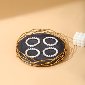 Présentoir à bijoux transfrontalier présentoir à bijoux boucles d'oreilles collier présentoir à plateau en flanelle en métal accessoires de tir de fenêtre – Image 7