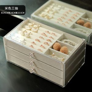 Boîte à bijoux en acrylique transparent, boucles d'oreilles à bijoux, grille de rouge à lèvres, boîte de rangement pour cosmétiques, boucles d'oreilles pour montres, présentoir de finition – Image 6