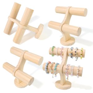 Porte-bijoux en gros transfrontalier, bracelet fleur tête en bois, bracelet, bandeau de perles, présentoir, présentoir de bijouterie. – Image 3