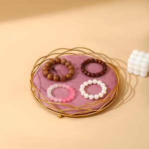 Présentoir de bijoux, boucles d'oreilles de bijoux, collier, petit ornement, présentoir de plateau, cintre en flanelle en métal, accessoires de tir de fenêtre – Image 5