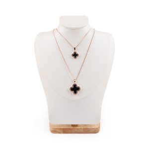 Présentoir de collier de cou de portrait de bijoux, support de pendentif de cou de modèle de comptoir, support de bijoux de base en bois haut de gamme – Image 7