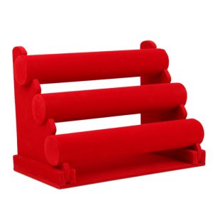 Vente en gros de bijoux, présentoir de bracelet en flanelle amovible à trois couches, présentoir de montre-bracelet – Image 4