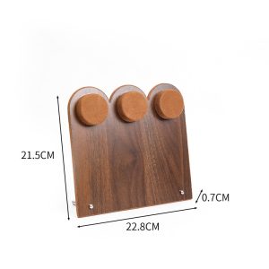 Présentoir à bijoux collier rétro en noyer de qualité supérieure présentoir à bijoux plaque de boucles d'oreilles plateau d'affichage de boucles d'oreilles – Image 5
