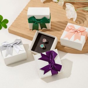 Emballage cadeau de bijoux portable boîte d'emballage en carton boîte-cadeau fille collier boucles d'oreilles bague bracelet boîte à bijoux – Image 4