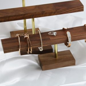 Support à bijoux en bois massif carré rond en forme de t support à bijoux collier bracelet présentoir accessoires d'affichage de bijoux – Image 3