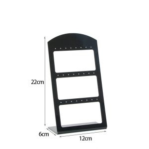 Porte-bijoux en acrylique, boucles d'oreilles creuses noires, boucles d'oreilles, porte-pendentifs, présentoir à bijoux, prise de vue, accessoires de stand – Image 5