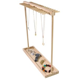 Présentoir transfrontalier pour collier en rondins de bois bracelet ornement de table pendentif boucle d'oreille accessoire de rangement porte-bijoux – Image 8