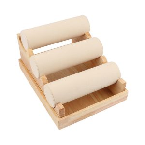 Présentoir de bracelet amovible à trois couches en bois massif présentoir de montre en bois original présentoir à bijoux présentoir à bijoux – Image 5