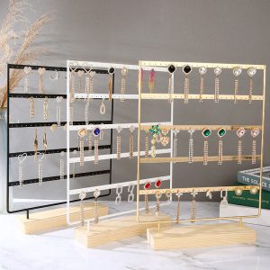 Porte-bijoux en métal spot transfrontalier, boucles d'oreilles, clous, boucles d'oreilles, présentoir, bijouterie, diffusion en direct, accessoires de présentation de bijoux de stand – Image 2