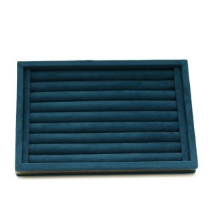 Présentoir à bijoux, présentoir à bijoux, polaire en microfibre de bambou et de bois, plaque à anneaux, plaque à picorer avec couvercle, boîte à bijoux, accessoires de vitrine – Image 12