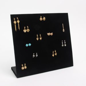 Vente en gros boucles d'oreilles clous plaque de rangement boucles d'oreilles en flanelle en forme de l rack présentoir à bijoux boucles d'oreilles présentoir accessoires plaque à bijoux – Image 3
