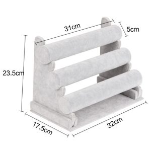 Vente en gros de bijoux, présentoir de bracelet en flanelle amovible à trois couches, présentoir de montre-bracelet – Image 2